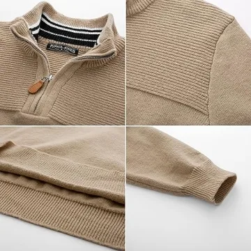 Men's Pullover Quarter Zip Sweater for Stylish Comfort