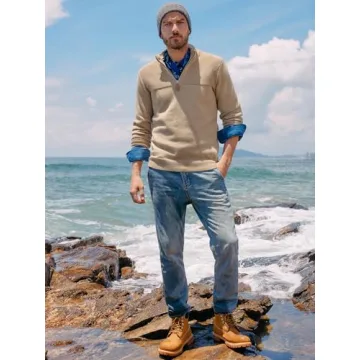 Men's Pullover Quarter Zip Sweater for Stylish Comfort