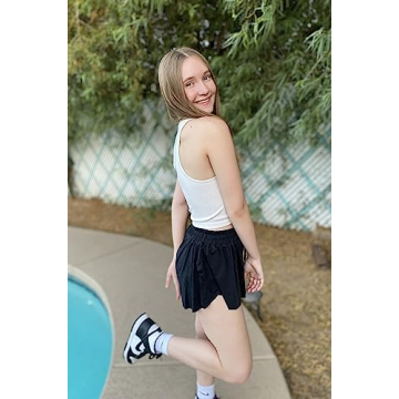 TARSE Women's 2-in-1 Flowy Workout Shorts - Stylish & Comfy