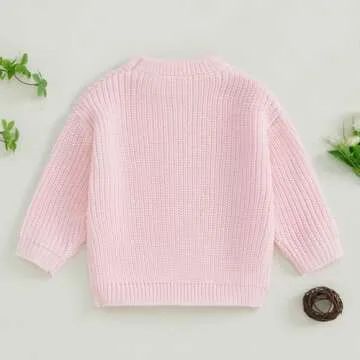 Aiwpstoin Baby Girl Knit Sweater Cute Bow Design