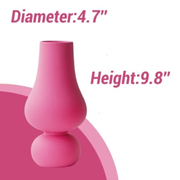 BLOFLO Hot Pink Ceramic Vase for Vibrant Home Decor