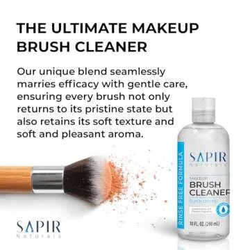 Premium Makeup Brush Cleaner Liquid 10 oz (290 mL) - Ultimate Makeup Brush Cleaner Solution for Cosmetic Brushes - Bare Essentials