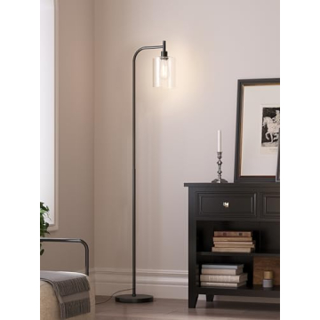 Addlon Floor Lamps for Living Room with Glass Shade