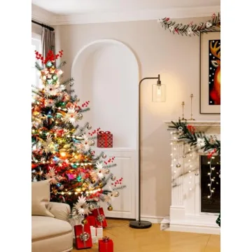 Addlon Floor Lamps for Living Room with Glass Shade