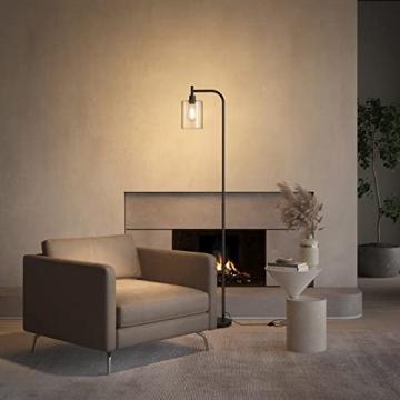 Addlon Floor Lamps for Living Room with Glass Shade