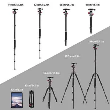 ZOMEI M5 Lightweight Compact Camera Tripod Monopod