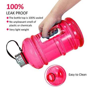Vaupan 2.2L Leak Proof Sports Water Bottle with Handle