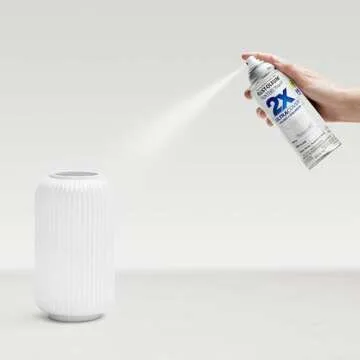 Rust-Oleum 334098 Painter's Touch 2X Ultra Cover Spray Paint, 12 oz, Semi-Gloss White