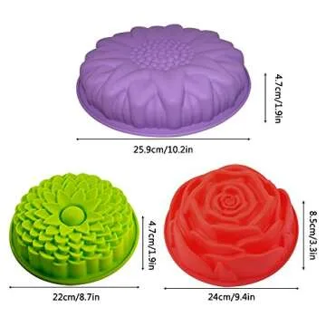 SENHAI Silicone Flower Shape Molds - Bake Beautiful Cakes