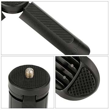 Ulanzi Mini Tripod Stand for Selfie Stick Monopod Stabilizer, Portable Folding Desktop Stand for for ZHIYUN Smooth Q/Smooth 4/ Feiyu/DJI OSMO Mobile 2 Gimbal