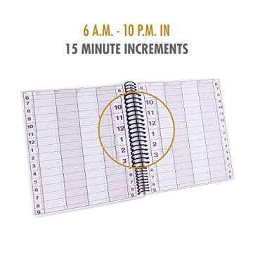 Undated Appointment Book - 4 Columns, 200 Pages with Pen Holder: Hourly Weekly Planner for Salon, Ha...