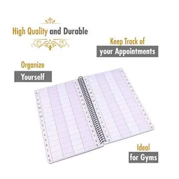 Undated Appointment Book - 4 Columns, 200 Pages with Pen Holder: Hourly Weekly Planner for Salon, Hairdresser, Restaurant, Spa, and Stylist Scheduling