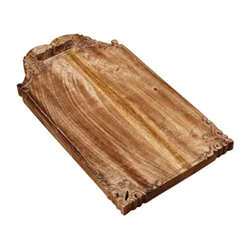 Winlay Hand Carved Mango Wood Cutting Board - 16.5x9 inch