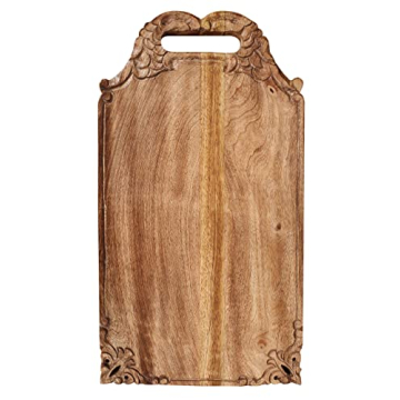 Winlay Hand Carved Mango Wood Cutting Board - 16.5x9 inch
