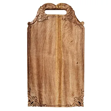Winlay Hand Carved Mango Wood Cutting Board - 16.5x9 inch
