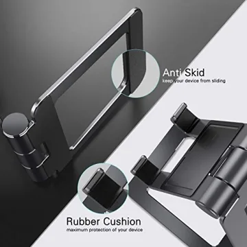 Adjustable iPad Stand, Tablet Stand Holders, Cell Phone Stands, iPhone Stand, Nintendo Switch Stand, iPad Pro Stand, iPad Mini Stands and Holders for Desk (4-10 inch)