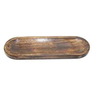 Govinda - Incense Burner Stick Holder Ash Catcher Wooden Handmade Modern Gift Wood Home Decor Size 12 X 4 Inches, (Plain)