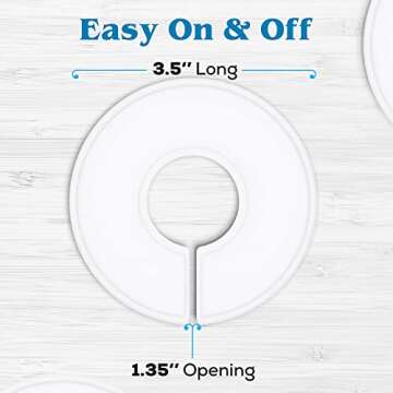 Set of 30 Blank White Closet Dividers for Hanging Clothes – Clothing Rack Dividers for Organization