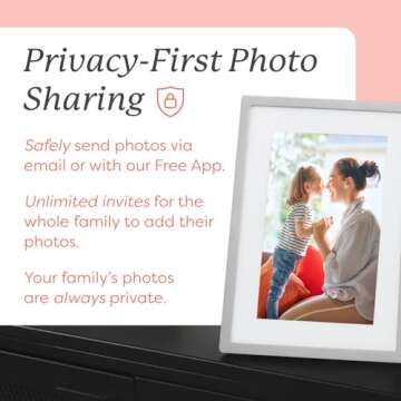 Skylight Digital Picture Frame - WiFi Enabled with Load from Phone Capability, Touch Screen Digital Photo Frame Display - Customizable Gift for Friends and Family - 10 Inch Silver