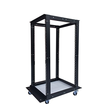 Sysracks 18U 4 Post Open Frame Network Server Rack Adjustable Depth 24-37 inches