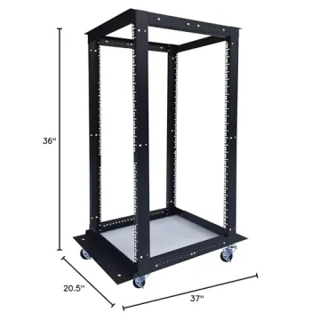 Sysracks 18U Open Frame Network Server Rack for IT Equipment