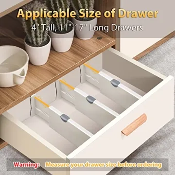 JONYJ Adjustable Drawer Dividers for Neat Organization