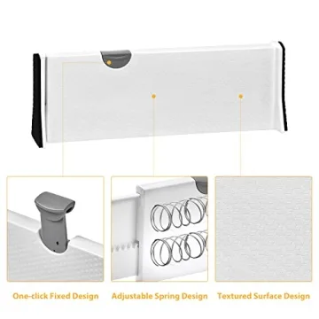 JONYJ Adjustable Drawer Dividers for Neat Organization