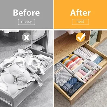 JONYJ Adjustable Drawer Dividers for Neat Organization