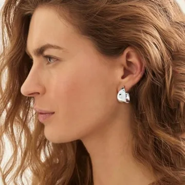 LANDOOK Silver Dangle Earrings Set for Women Stylish Gift