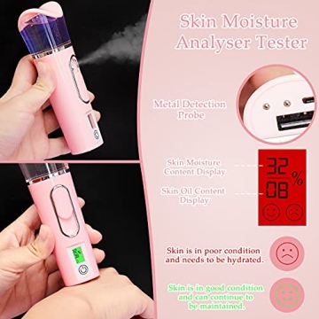 Handy Nano Mist Sprayer Set with Skin Analyzer and USB Charge