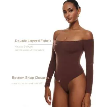 Chic Natrelax Off-The-Shoulder Bodysuit for Women