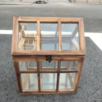 Orchid & Ivy Large Wood & Glass Terrarium for Plants