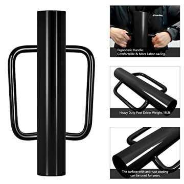 Gtongoko Heavy Duty T Post Driver for Easy Fencing