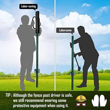 Gtongoko Heavy Duty T Post Driver for Easy Fencing