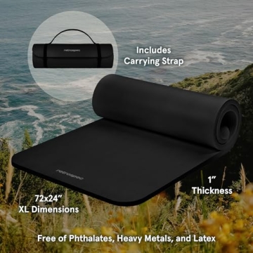 Retrospec Solana 1 Inch Thick Non-Slip Yoga Mat