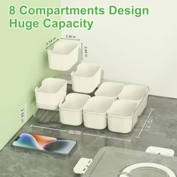 2 Pack Divided Serving Tray for Snacks and Meal Prep