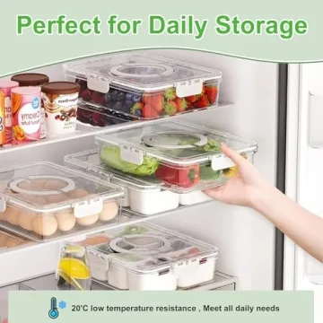 2 Pack Divided Serving Tray for Snacks and Meal Prep