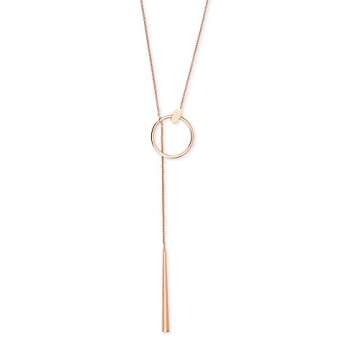 Kendra Scott Tegan Circle Y Necklace in Rose Gold