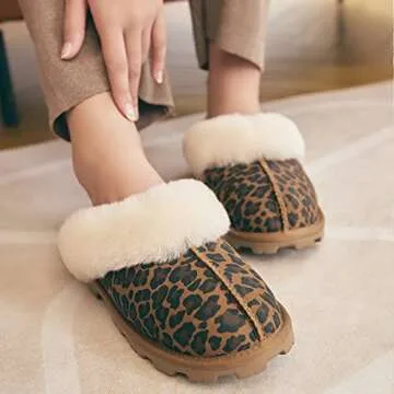 WaySoft Australian Sheepskin Women Slippers for Comfort