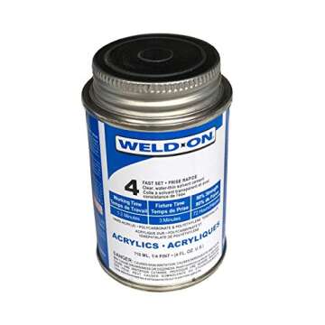 Weldon #4 with Applicator Bottle - Blush Resistant Cement for Acrylic Bonding