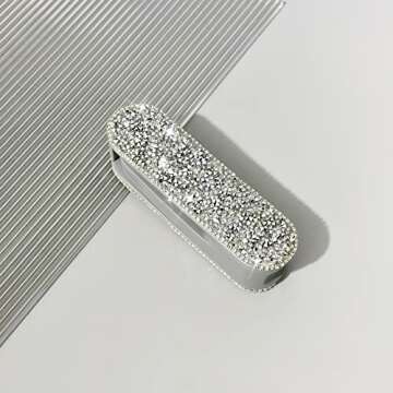 LuckyMao Rhinestone Handheld Fan - USB Rechargeable & Portable