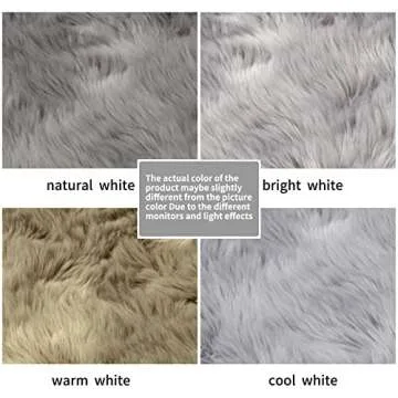 SERISSA Soft Fluffy Rug Grey Faux Sheepskin Fur Rug Shaggy Couch Cover for Bedroom Living Room Runner, 2x6 Feet