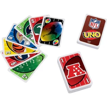 Mattel UNO NFL Card Game with Team Logos Special Rule