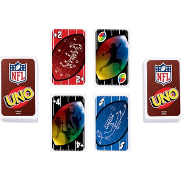 Mattel UNO NFL Card Game with Team Logos Special Rule