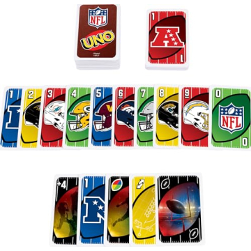 Mattel UNO NFL Card Game with Team Logos Special Rule