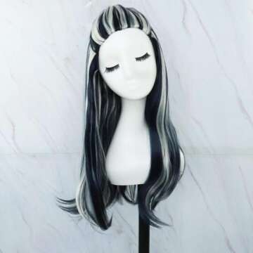 ZNTU Monster Frankie Stein Wig - Authentic Black & White Cosplay