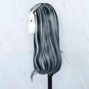 ZNTU High School Frankie Stein Wig - Cosplay Black & White