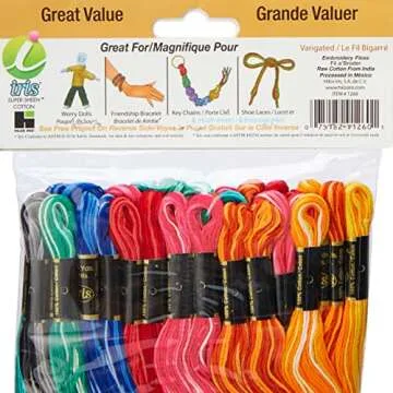 Iris 1260 36-Pack Embroidery Floss - Variegated Colors, 8m