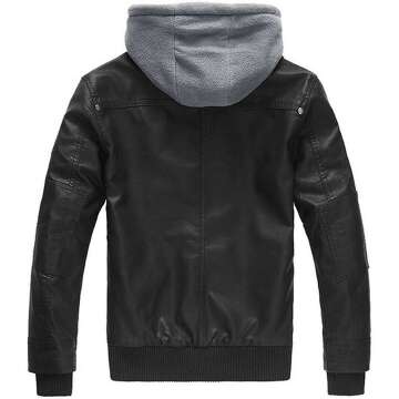 Wantdo Men's Faux Leather Jacket - Winter Motorcycle Style