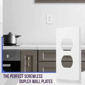 ENERLITES Screwless Duplex Wall Plate for Safety and Style